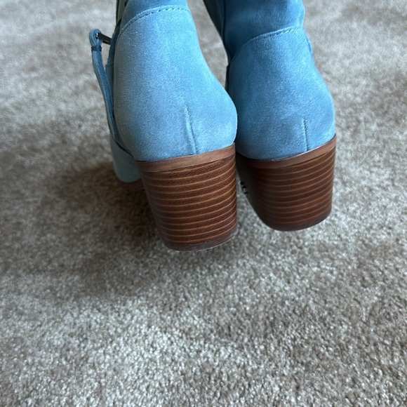 Sam Edelman Blue Suede Cowboy Boots - Picture 5 of 6